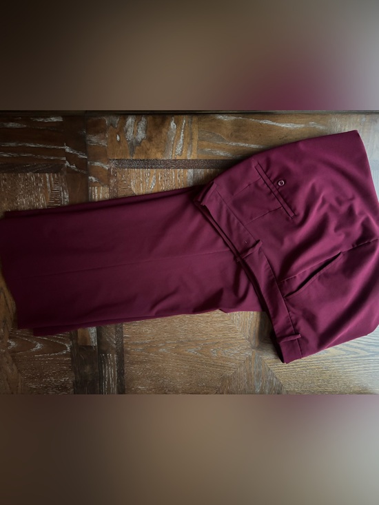 Pants - Worthington Women’s Wide Leg Dress Pants in Burgundy